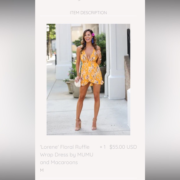 Lorene Floral Ruffle Wrap Dress - Picture 1 of 3